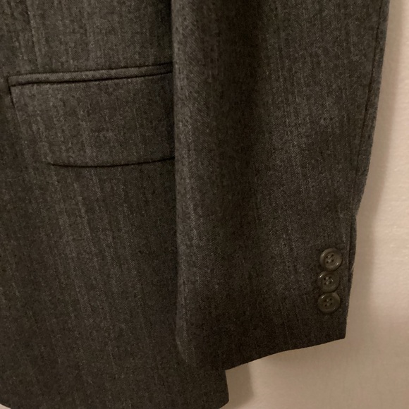 The Alexandre Collection Men Suit Jacket Blazer Size 42L Gray Pure New Wool - Picture 3 of 13